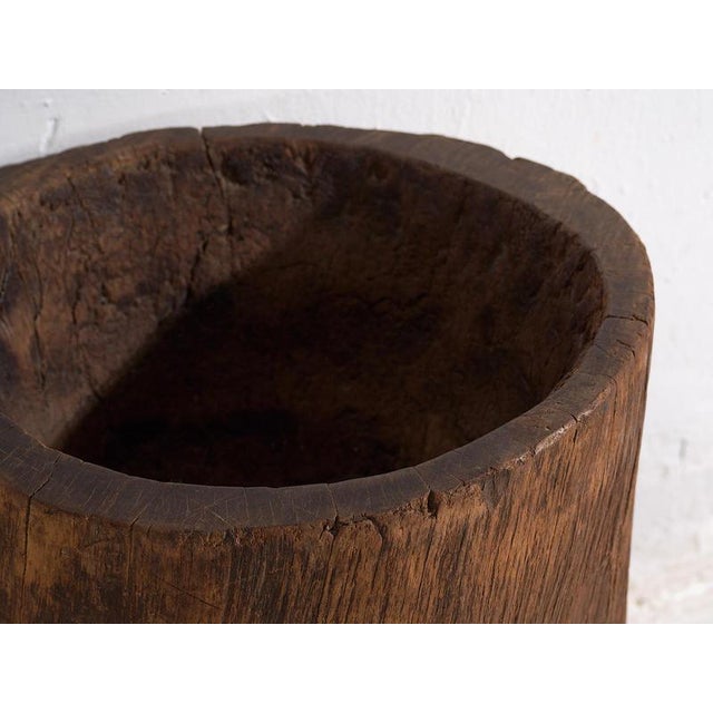 Rustic Antique Primitive Style Grain Mortar, 1920, Set of 2 For Sale - Image 3 of 10