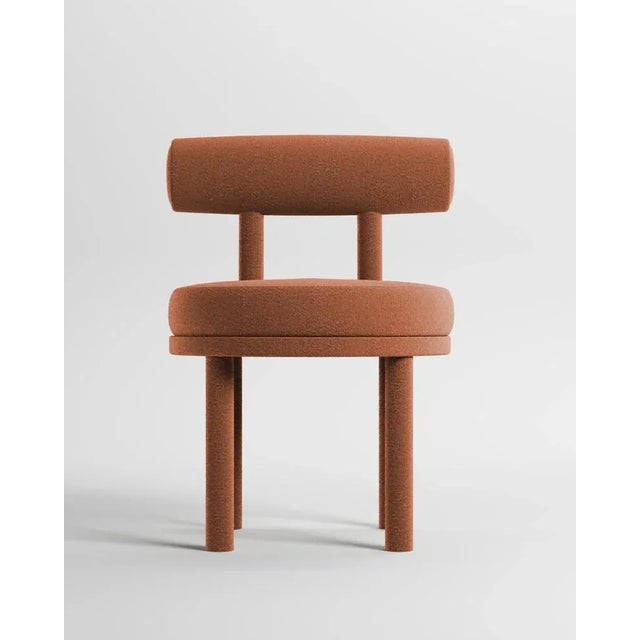 Not Yet Made - Made To Order Collector Moca Chair in Boucle Burnt Orange by Studio Rig For Sale - Image 5 of 5