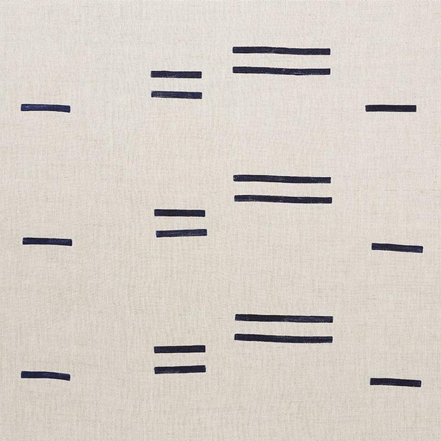 Mid-Century Modern Sample - Schumacher X Caroline Z Hurley Oaxaca Fabric in Navy For Sale - Image 3 of 3