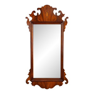 Chippendale, Wall Mirror, Mahogany, Beveled Glass, Uk, 20th C.