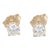 New 0.67ctw Diamond Stud Earrings 14k Yellow Gold Round Solitaire Studs - 2 Pieces For Sale