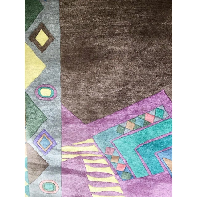 1980s Vintage Geometric Rug - 9' X 12' 50% Off Now $1,999.00 For Sale - Image 4 of 7