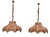 Vienna Straw and Bamboo Pendants, Italy, 1970s, Set of 2 For Sale