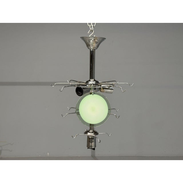 Mid-Century Modern, Mint Green Murano Glass, Pendant Light, 1960s For Sale - Image 4 of 8