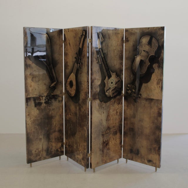 Vintage Signed Room Divider by Aldo Tura, Italy, 1960s For Sale - Image 9 of 9
