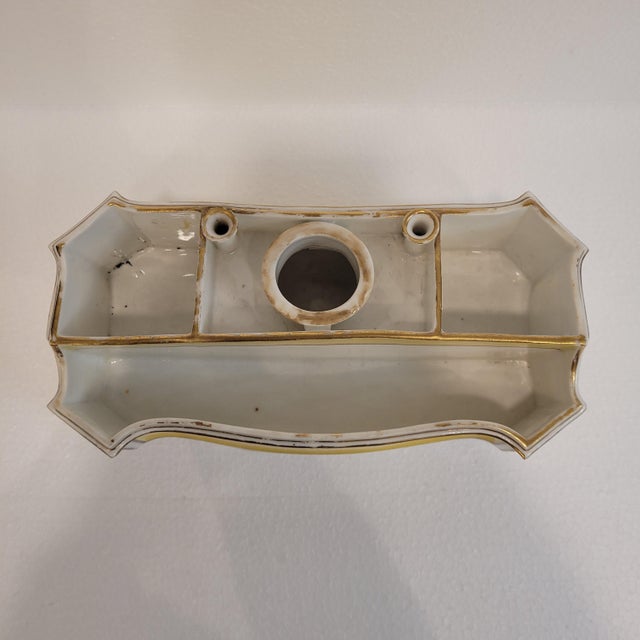 Yellow and Gold Writing Set in Porcelain, 1800s For Sale - Image 17 of 18