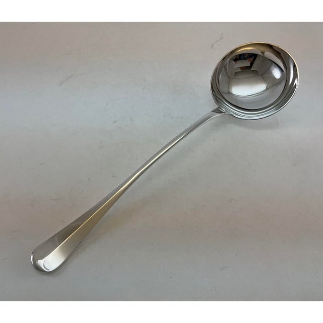 1980s Silver Soup Ladle, Rattail . For Sale - Image 9 of 12