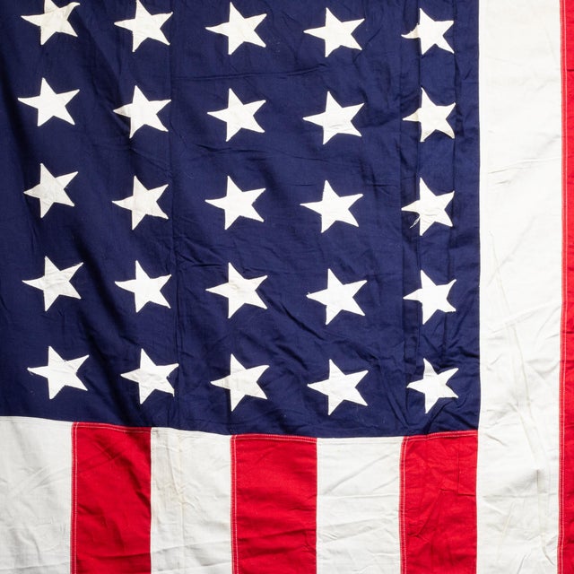 Mid 20th Century Large Philadelphia q.m. Depot American Flag With 48 Stars c.1940-1950 For Sale - Image 5 of 8