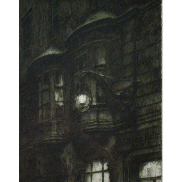 Luigi Kasimir Weinstube Street, Urbani Keller C. 1920 Original Print For Sale - Image 4 of 7