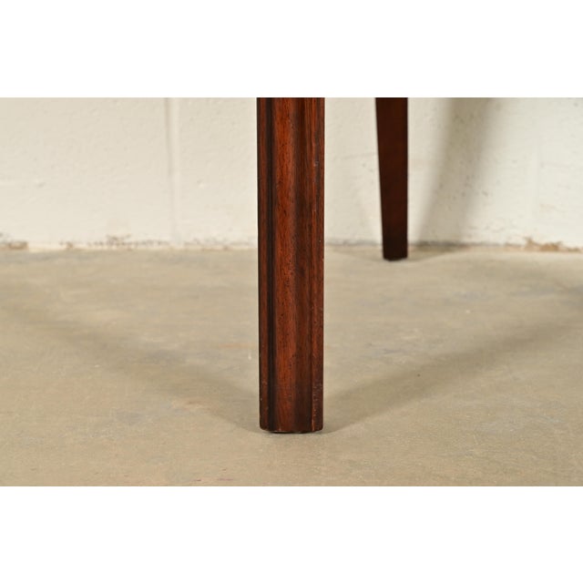 Baker Furniture Georgian Carved Mahogany Dining Chairs, Set of Six For Sale - Image 9 of 12