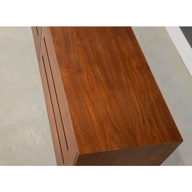 Wood 1960s Refinished Arne Wahl Iversen 72” Teak Dresser For Sale - Image 7 of 10