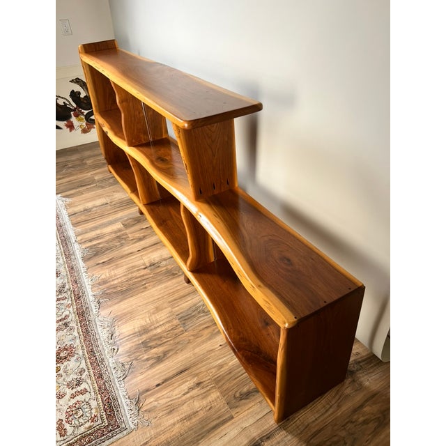 Vintage Mid-Century Modern Style Live Edge Walnut Bookshelf For Sale - Image 10 of 10