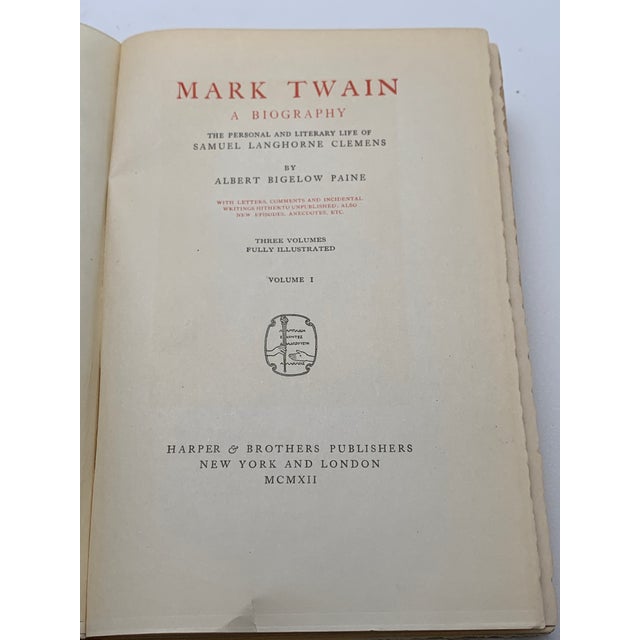 Set of 3, Mark Twain a Biography 1st Edition For Sale - Image 11 of 11