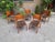 Vintage Chairs in Light Wood and Fabric Seat with Curved Backrest, 1960s, Set of 5 For Sale - Image 12 of 12