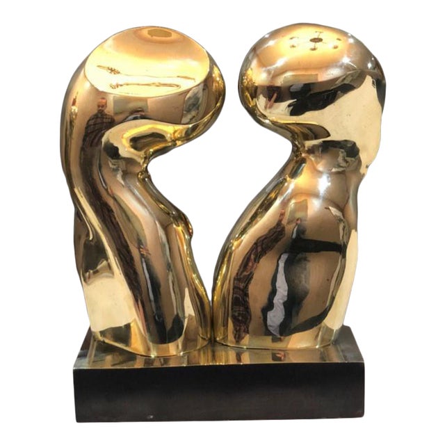 "The Kiss" Contemporary Abstract Bronze Sculpture For Sale