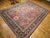 Antique Mahal Sultanabad Rug, Hand-Knotted Wool, Geometric Pattern, 9x12, Red & Navy For Sale - Image 10 of 18