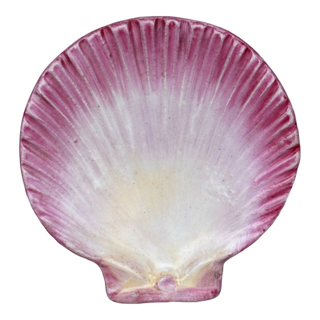 English Majolica Shell Butter Pat Wedgwood, Circa 1880 For Sale