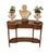 Stunning English Regency style kidney desk in walnut. Cute little piece with brass gallery and leather-tooled writing...