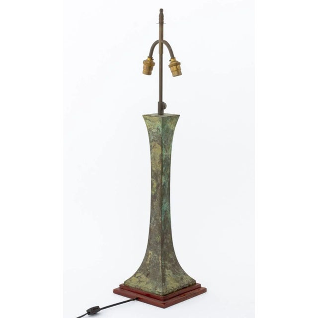 1960s Stewart Ross James Verdigris Bronze Table Lamp For Sale - Image 5 of 8