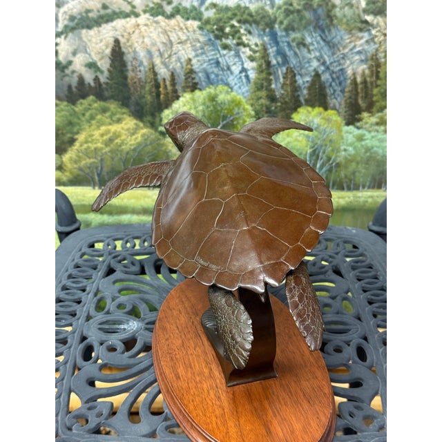 Wood André Harvey Pilgrimage Green Sea Turtle Sculpture, Circa 1980 For Sale - Image 7 of 12