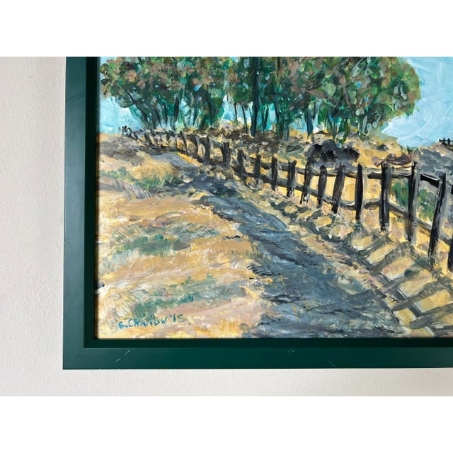 B. Charlow Impressionist Landscape Oil Painting, Framed For Sale - Image 10 of 12