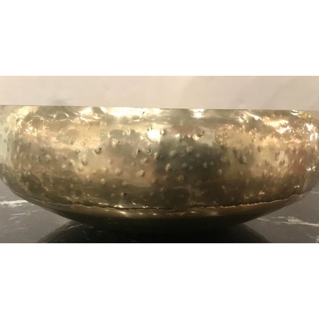 Modern Small Lavender And Sage Enameled Soft Brass Finished Hammered Metal Decorative Bowl Chairish