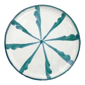 Pin Wheel Green Bread Plate