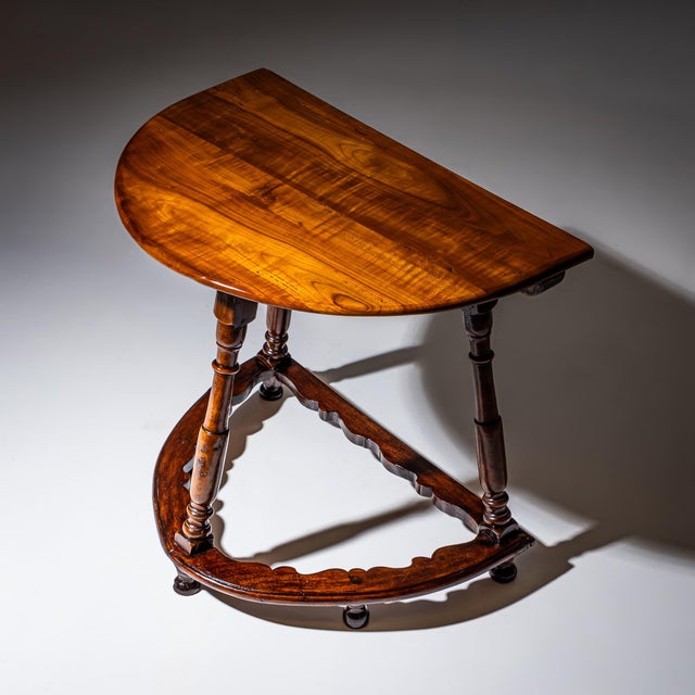 Baroque Demi-Lune Console Table, 1700s For Sale - Image 4 of 8