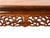 Oriental Brown Stain Flower Carving Rectangular Display Easel Stand For Sale - Image 10 of 12