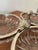 Add a touch of retro elegance to your gatherings with this vintage 3-compartment serving platter, composed of three...