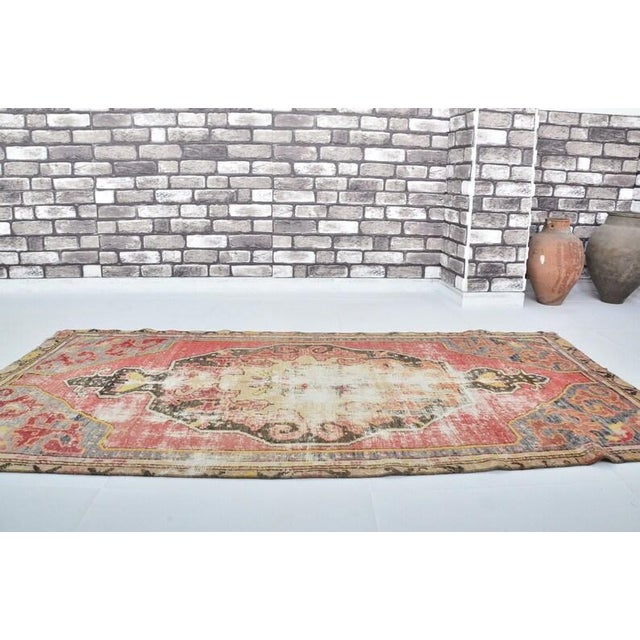 Oushak Anatolian Runner Rug For Sale - Image 10 of 10