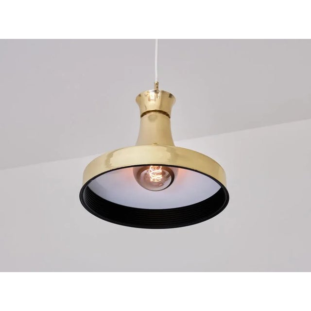 Swedish Modern Pendant Light in Brass by Fagerhults Belysning, 1960s For Sale - Image 10 of 11