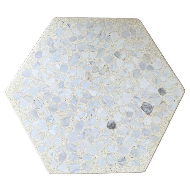 1960s 1960s Harvey Probber, Walnut and Terrazzo Hexagon Side Table For Sale - Image 5 of 12