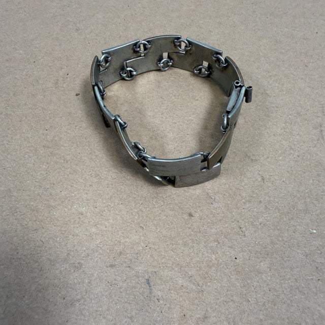 1950s JHP Metales Casados Chain Link Bracelet Taxco Mexico For Sale - Image 4 of 7