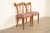 Neoclassical Antique Italian Regency Fruitwood Inlaid Marquetry Side Chairs or Dining Chairs, Pair For Sale - Image 3 of 17