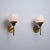 Pair of italian wall sconces dating from the 1950s, characterized by a refined geometric composition and a balanced...