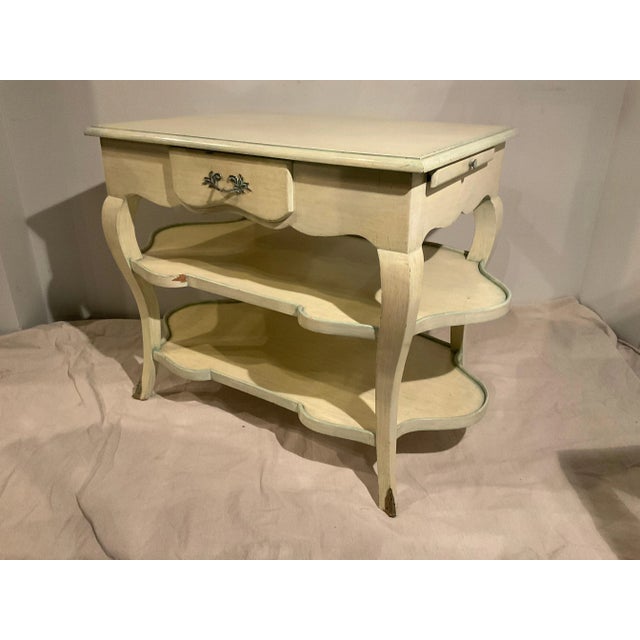 Mid-Century Modern A 1950s Three Tier Side Tables- A Pair For Sale - Image 3 of 12