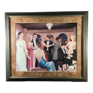 Party Time, Canadian Surrealist, Liane Abrieu - Large Signed Lithograph 2010