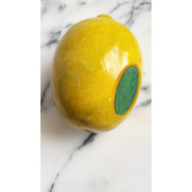 Mid-Century Modern Italian Handcarved Lemon Alabaster Stone Fruit, 1960s For Sale - Image 6 of 8