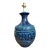 Vintage Mid-Century Modern Blue Glazed Ceramic Lamp For Sale