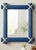 Massive Custom Painted Fluted Glossy Navy Blue Gold Leaf X Corners Nautical Wall Mirror For Sale In West Palm - Image 6 of 8