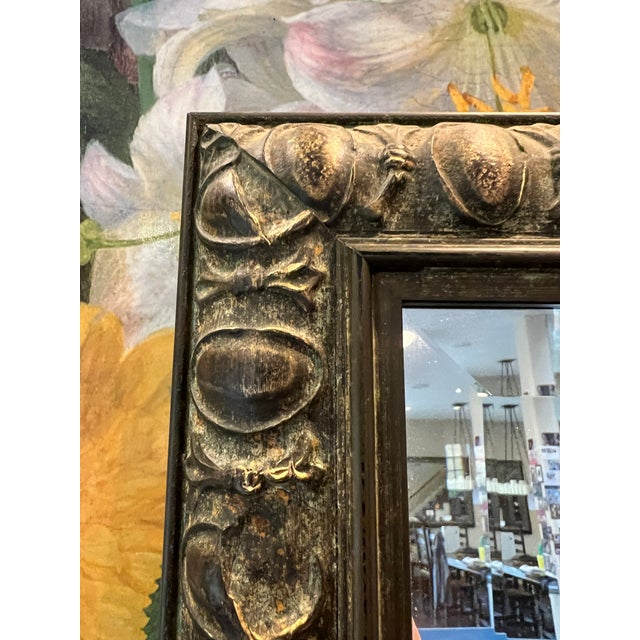Hand Crafted Italian Wood Mirror For Sale - Image 12 of 15