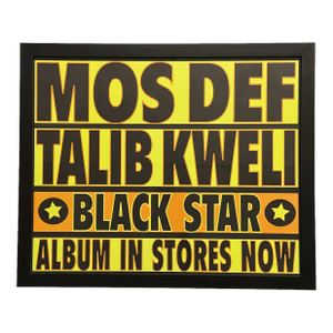 Original 1998 Mos Def & Talib Kweli Are Black Star Framed Promo Poster