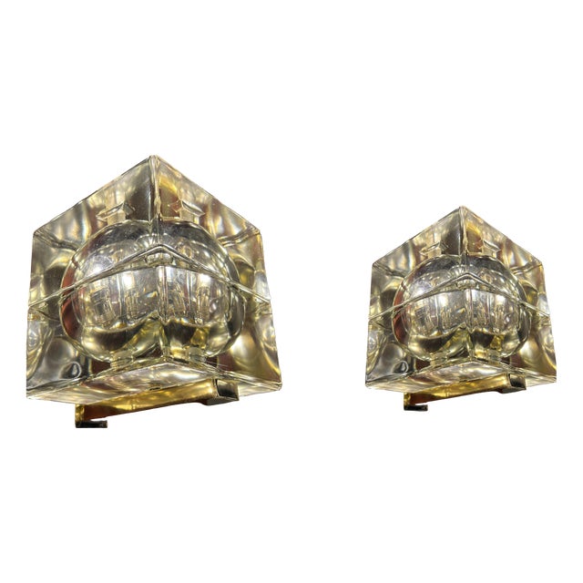 Cubosfera Wall Lights by Alessandro Mendini, Italy, 1960s, Set of 2 For Sale