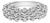 .925 Sterling Silver 2.0 cttw Lab Grown Diamond Scattered Band Ring (F-G Color, VS1-VS2 Clarity) - Ring - Size 8 For Sale