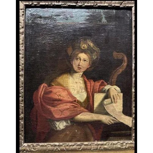 Italian School Artist, Sybile, 18th Century, Oil on Canvas, Framed For Sale - Image 3 of 6
