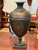 Green Pair of Neoclassical Tole Urns For Sale - Image 8 of 11