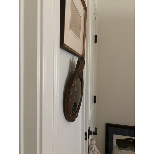 Small Scale Antique Federal Revival Giltwood Eagle Convex Bullseye Mirror (#1 of 2 Listed) For Sale - Image 14 of 17