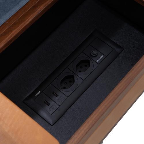 Wood and Velvet Palais Two-Seater Sofa with Electric Function from Wittmann For Sale - Image 6 of 16