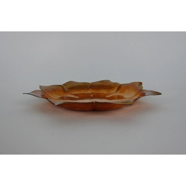 American Marie Zimmermann Arts & Crafts Copper Lotus Dish For Sale - Image 3 of 12